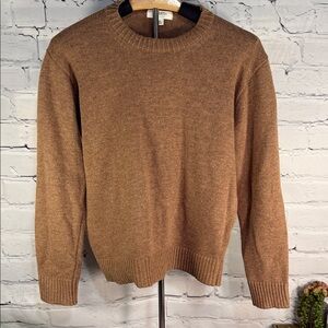 Heimish Men's Classic Camel Brown Wool Blend Crewneck Sweater size M/L